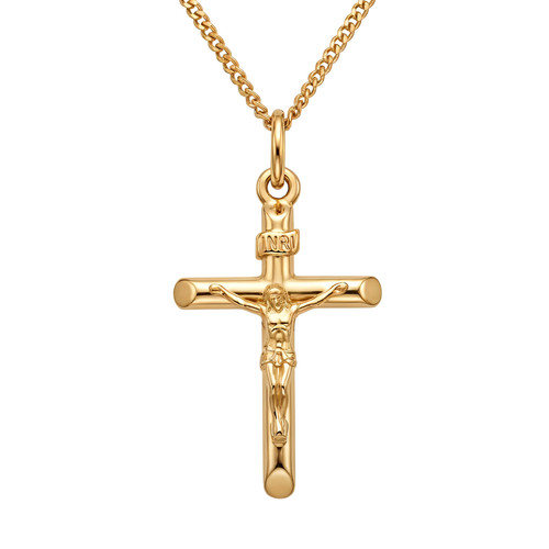 9ct gold crucifix - 9ct, cross
