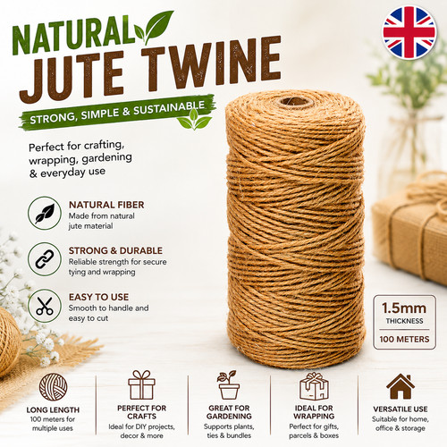 100m jute twine - 100m, 2mm