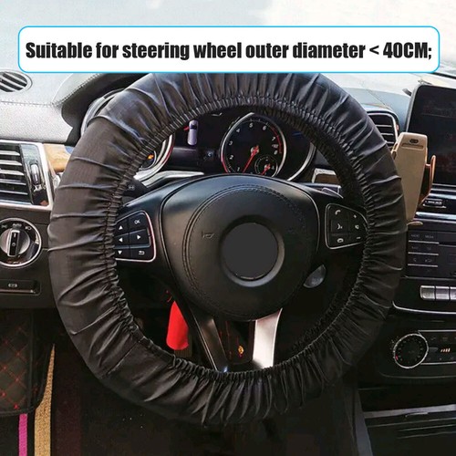 Black car steering wheel - black,