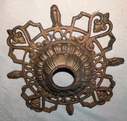 Antique cast iron chandelier - iron,