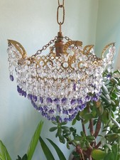 Stunning Antique/Vintage  3 Tier Crystal And Brass Chandelier ' French'