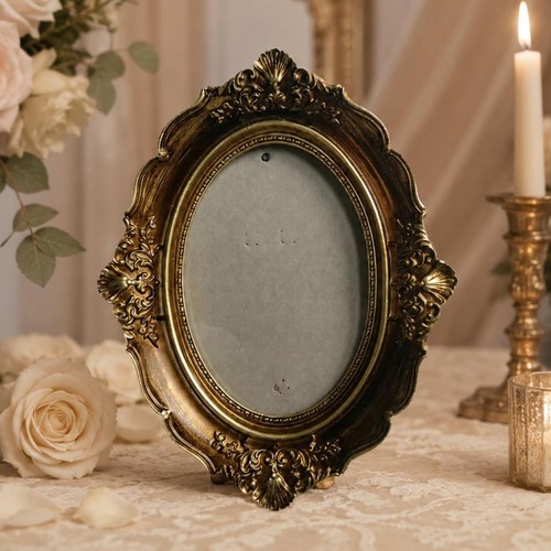 Vintage baroque oval photo - baroque,