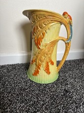Burleigh Ware 1939 Vintage Art Deco Bird of Paradise Flower Jug