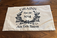 Grains Sac de No 4, Aix Les Bains, Oblong Grain Sack Pillow Cover Farmhouse