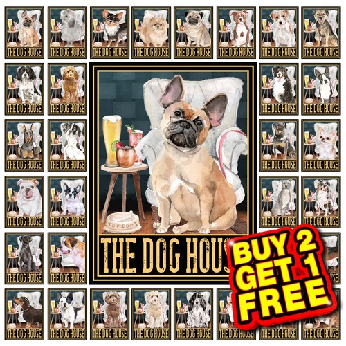 The dog house metal tin - dog,