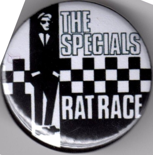 Rat race pin - rat, badge