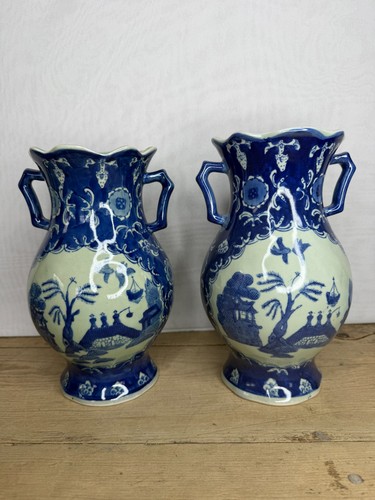 Pair chinese blue white - &,