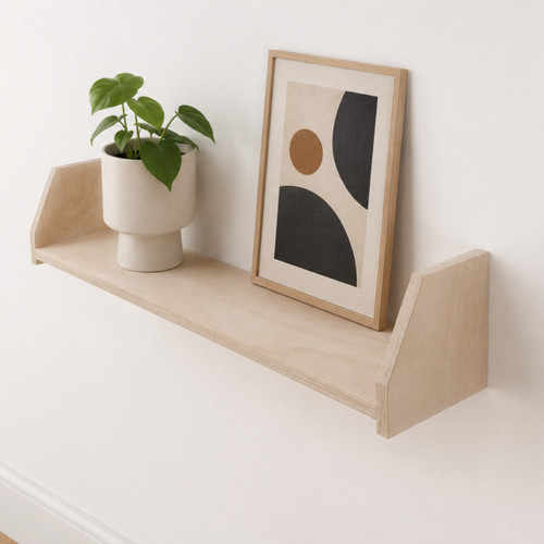 Birch plywood wall - wall, shelf