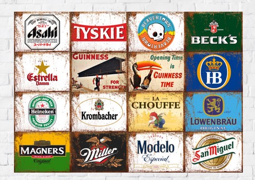 Metal beer signs rustic - beer,