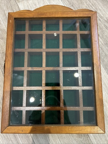 Vintage wooden glass fronted - vintage,