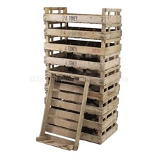 Vintage Wooden Potato Chitting Trays Wood Vegetable Storage Box 4 Pack Free P&P