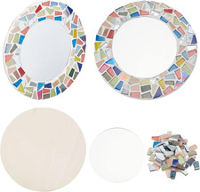 WEBEEDY 2 Set DIY Mirror Mosaic Kit for Adults Make Your Own Mirror, Mosaic Arts