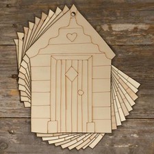 10x Wooden Beach Hut Dimond