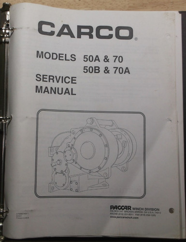 Carco 50a 50b 70a - 50a, winch