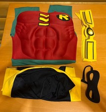 DC Comic Robin Muscle Chest Deluxe Childs Costume, Batman - Small (7-8 Yrs)