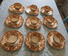 Antique 8 Tea Cup And Saucer