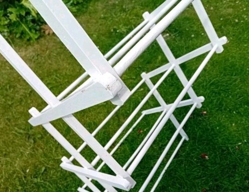 Vintage wooden clothes airer - vintage,