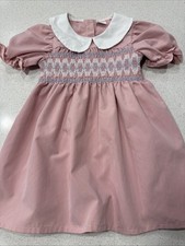 Girls Pink Smocked Dress Peter