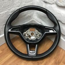 Genuine Skoda Octavia VRS MK3, 5E, leather, red stitch steering wheel.   4C