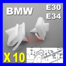 BMW E30 E34 SIDE SILL KICK PLATE COVER TRIM CLIPS SCUFF PROTECTION 3 5 Series 10