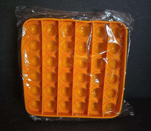 Orange fidget popper - popper, 6x6