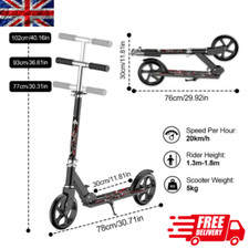 Foldable Big Wheel Scooter, Adjustable, 100kg, Rear Brake, kick push, brand new