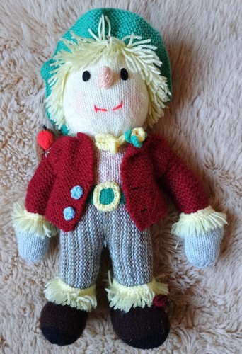Hand knitted scarecrow - hand,