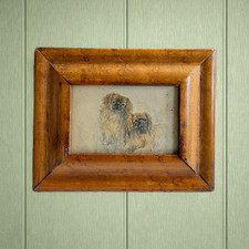 Antique Miniature Dog Painting