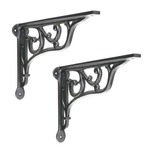 Shelf brackets pair - brackets, black