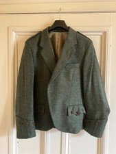 Green herringbone tweed kilt