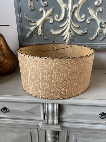 Vintage fiberglass lamp shade - fiberglass,