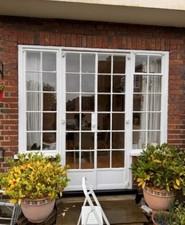 CRITTALL STEEL FRENCH DOORS OLD 1930S METAL EXTERIOR EXTERNAL CRITAL WHITE