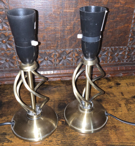 Pair vintage antique - vintage, brass
