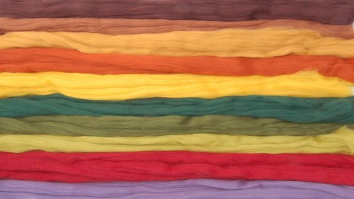 Autumn hues merino wool - wool, roving