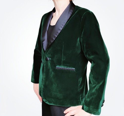 Emerald green velvet black - green,