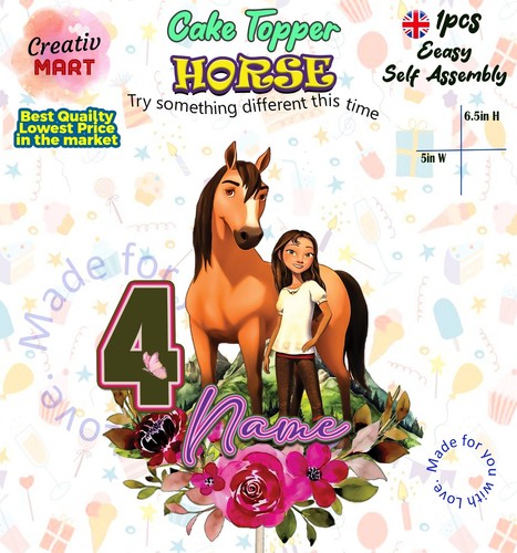 Horse birthday cake - birthday, topper