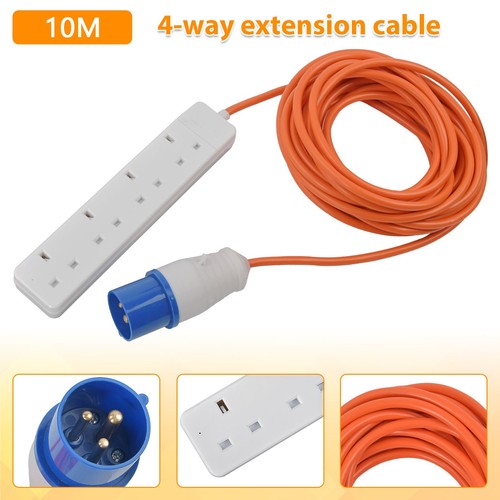 Camping 4way extension lead - 4way,