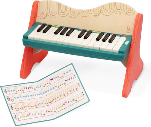 Wooden toy piano for toddlers - wooden,