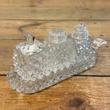 Vintage Cut Glass Cruet Set