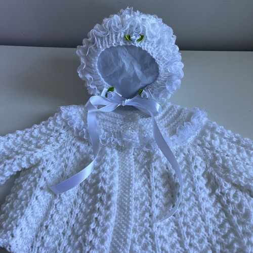 Knitted matinee jacket - matinee, &