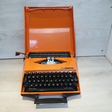 Smith Corona Ghia Orange Manual Portable Typewriter RARE 1970’s - Read Descripti