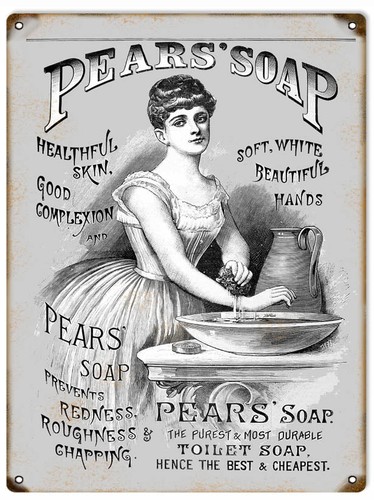 Vintage pear soap metal - pear,