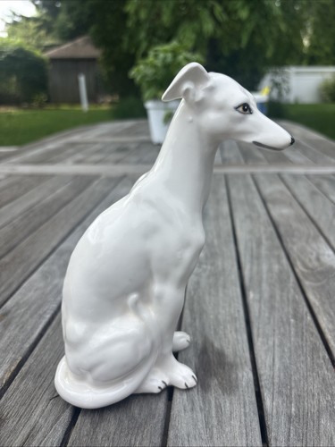 Whippet dog figurine sitting - whippet,