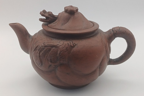 Chinese yixing pottery dragon - pottery,