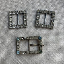 3 x Vintage Belt Buckle Silver