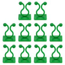 100Pcs Plant Climbing Wall Fixture Clips for Indoor Outdoor (Green, 9.5mm)