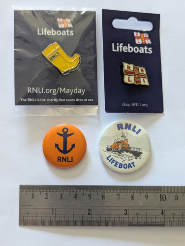 Rnli pin badge enamel tin - badge, &
