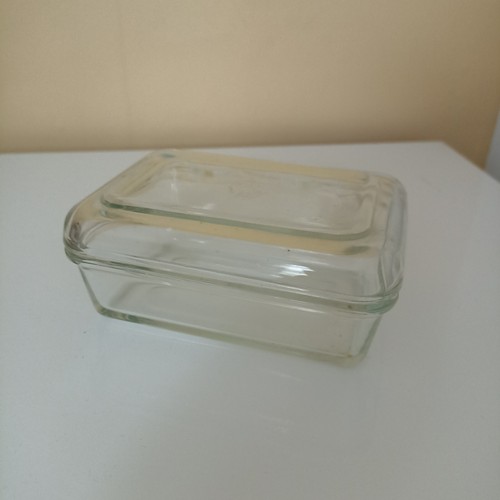 Pyrex clear glass butter dish - clear,