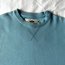 Mens Finisterre Sweatshirt Size XS in Light Blue Crew Neck Long Sleeve Pullover