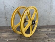 Skyway Tuff Wheel ii 2 Yellow Vintage Old School Bmx Mags 20”